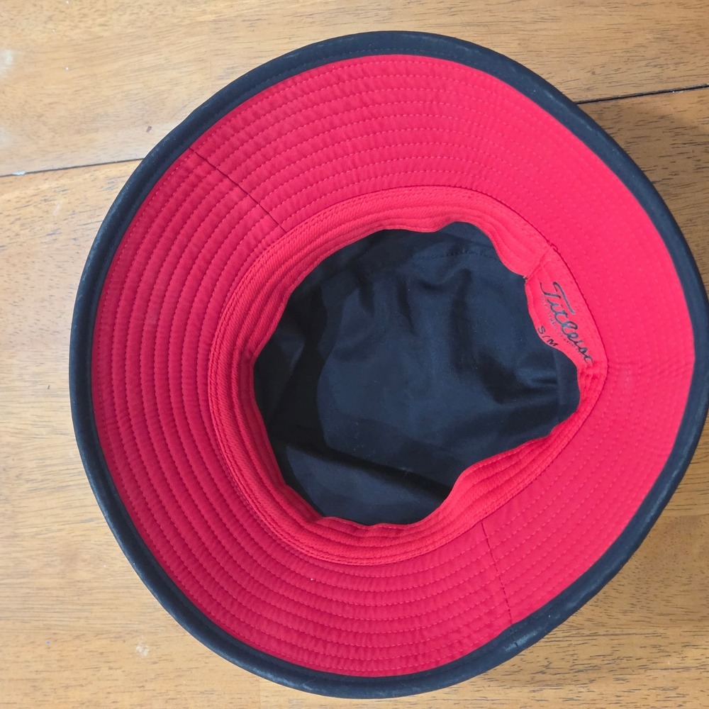 Titleist StaDry Bucket Hat Unisex S/M Black Polyester Excellent Golf Rain Cap - Picture 6 of 8